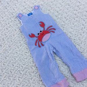 Crab themed striped jumper